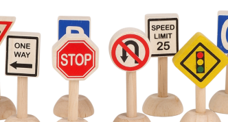 a variety of highway signs