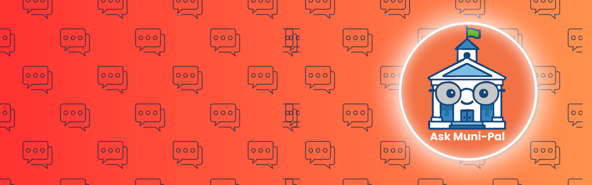 cartoon townhall with glasses