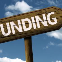 Sign with the word "funding"