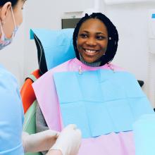 woman at the dentist