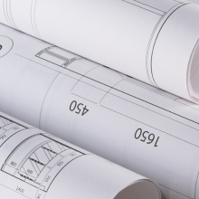 rolls of engineering plans