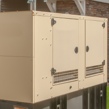 generator behind housing development
