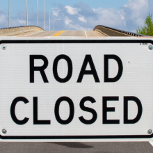 road closed sign