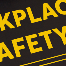 notebook with the words workplace safety