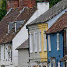 village houses on street