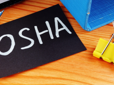 photo showing OSHA handwritten