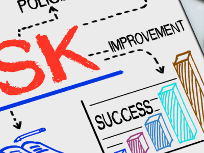 hand-drawn diagram of "RISK" and related topics