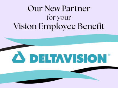 DeltaVision logo and "Our New Partner for your Vision Employee Benefit" 