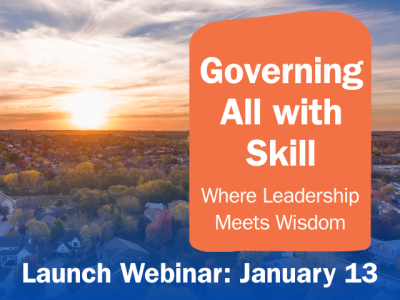 Governing All with Skill - where leadership meets wisdom - launch webinar January 13