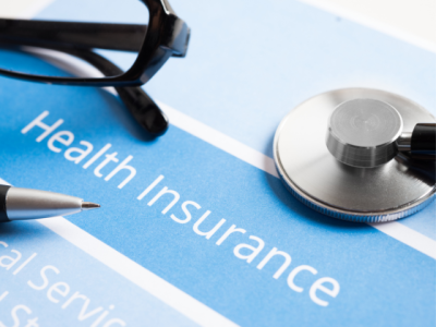 photo of health insurance form on a desk