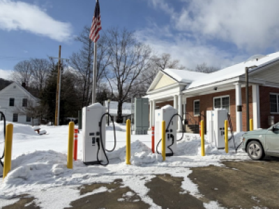 NEVI EV charging station Randolph Vermont