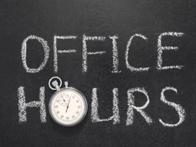 the words "Office Hours"