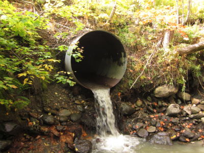 culvert perched above stream bed