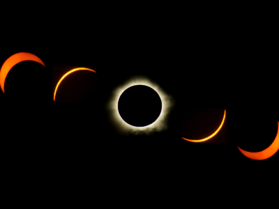 five stages of a solar eclipse