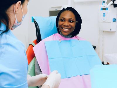 woman at the dentist