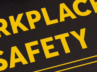 notebook with the words workplace safety