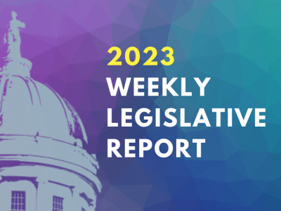 graphic and "2023 Weekly Legislative Report"