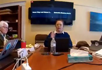 screenshot from YouTube of S. Sheehan testifying on 2/28/25