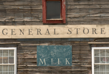historic store front with sign reading "general store"