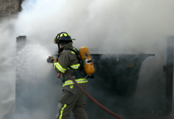 firefighter in smoke