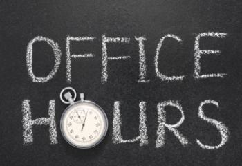 the words "Office Hours"