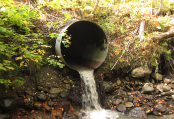 culvert perched above stream bed