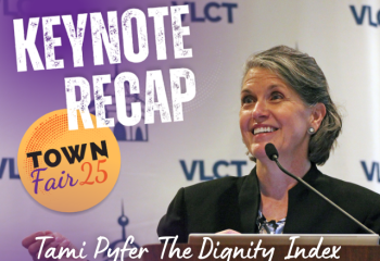 Tami Pyfer speaking about The Dignity Index at Town Fair 2025