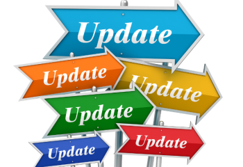 multicolored arrows with the word "update" in them