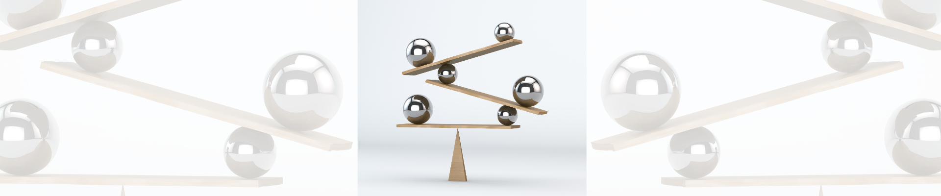 image of layers of ball bearings and boards balanced on the tip of a cone