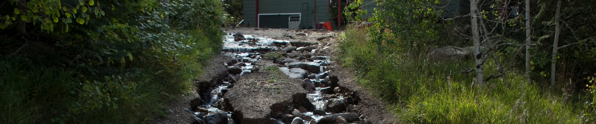 eroded driveway