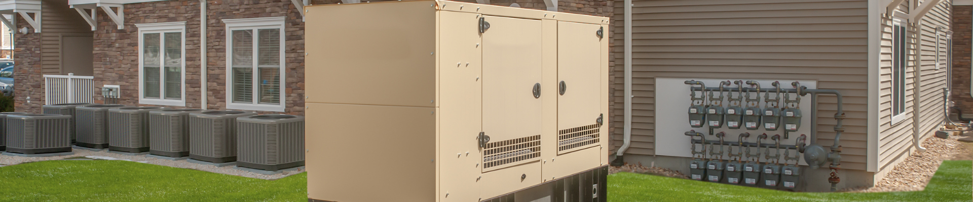 generator behind housing development