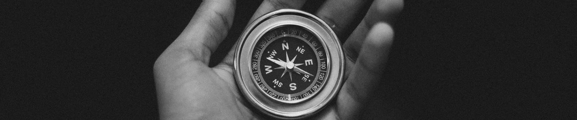 compass in the palm of a hand