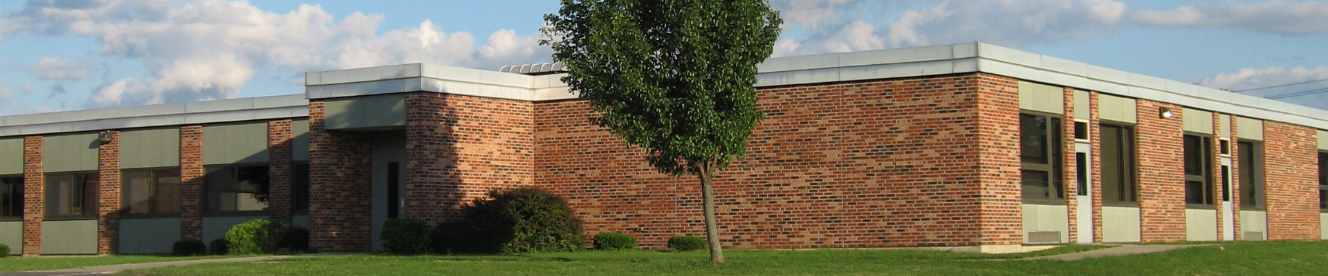 one story brick school building