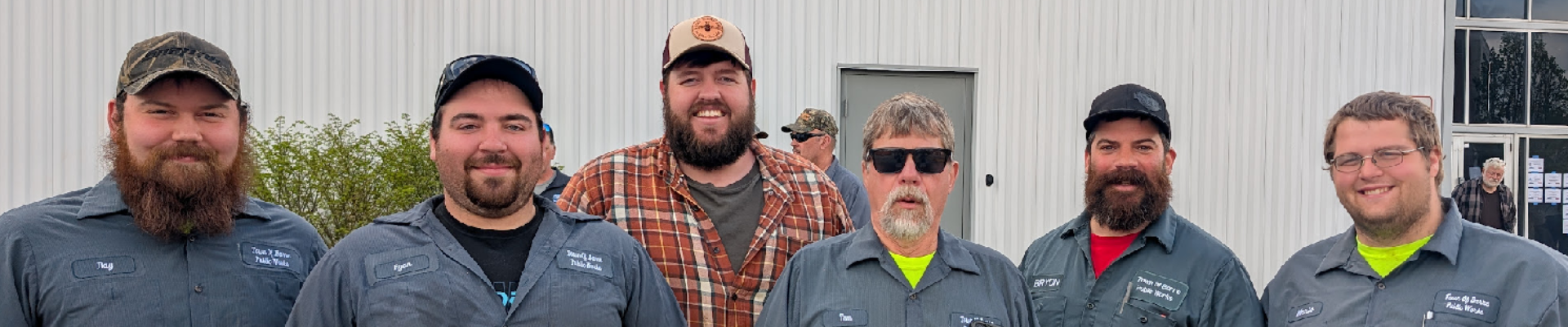 Photo of five Barre City Public Works employees atending the 2025 Vermont Municipal Equipment Show and Field Day