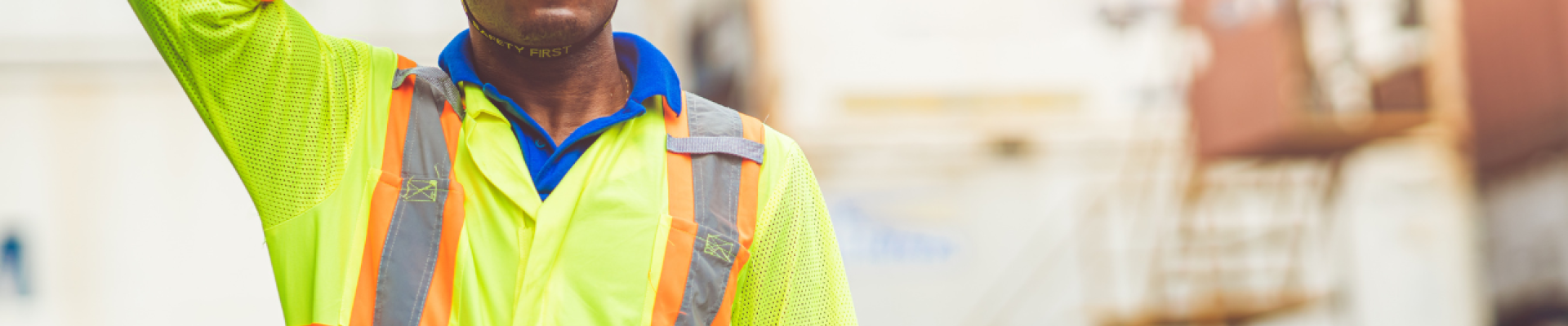 worker in safety colors heatstroke