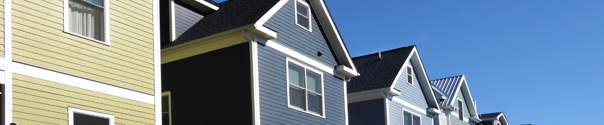 row of new homes