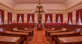 Photo of the House Chamber in the Vermont State House