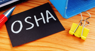 photo showing OSHA handwritten