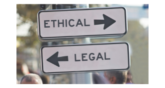 Image Street Sign Ethical and Legal