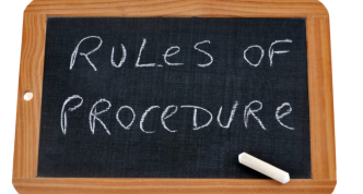 Image chalkboard rules of procedure