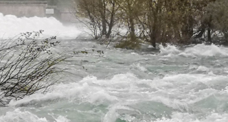 photo of a flooded river