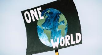 one world protest poster