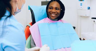 woman at the dentist