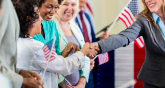 Image elected official shaking hands