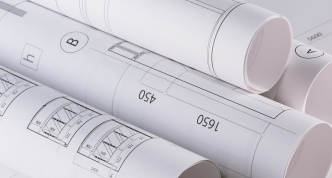 rolls of engineering plans