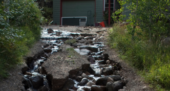 eroded driveway