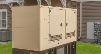 generator behind housing development