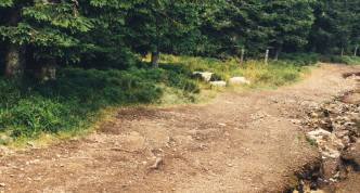 water erosion on private road