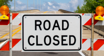 road closed sign