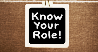 Know Your Role! A business message text written on a chalkboard